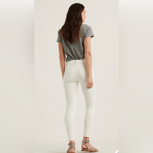 Lucky brand Mid Rise Ava Skinny Jean NWT size 0/25 Ankle white color - Picture 2 of 10